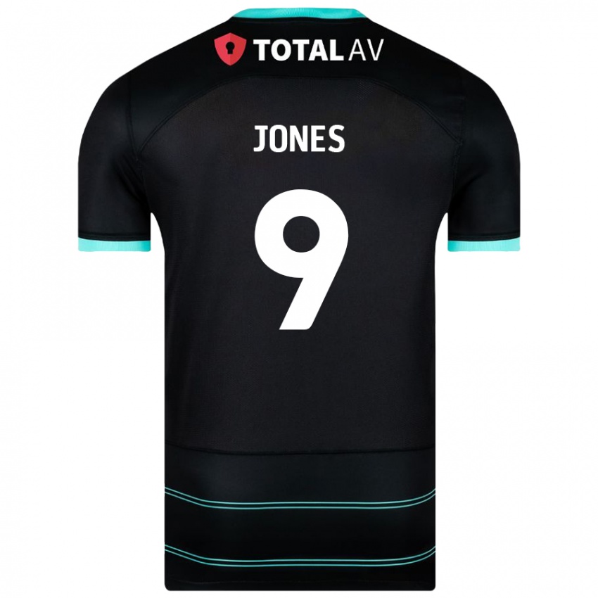 Kinder Emma Jones #9 Schwarz Auswärtstrikot Trikot 2024/25 T-Shirt Österreich