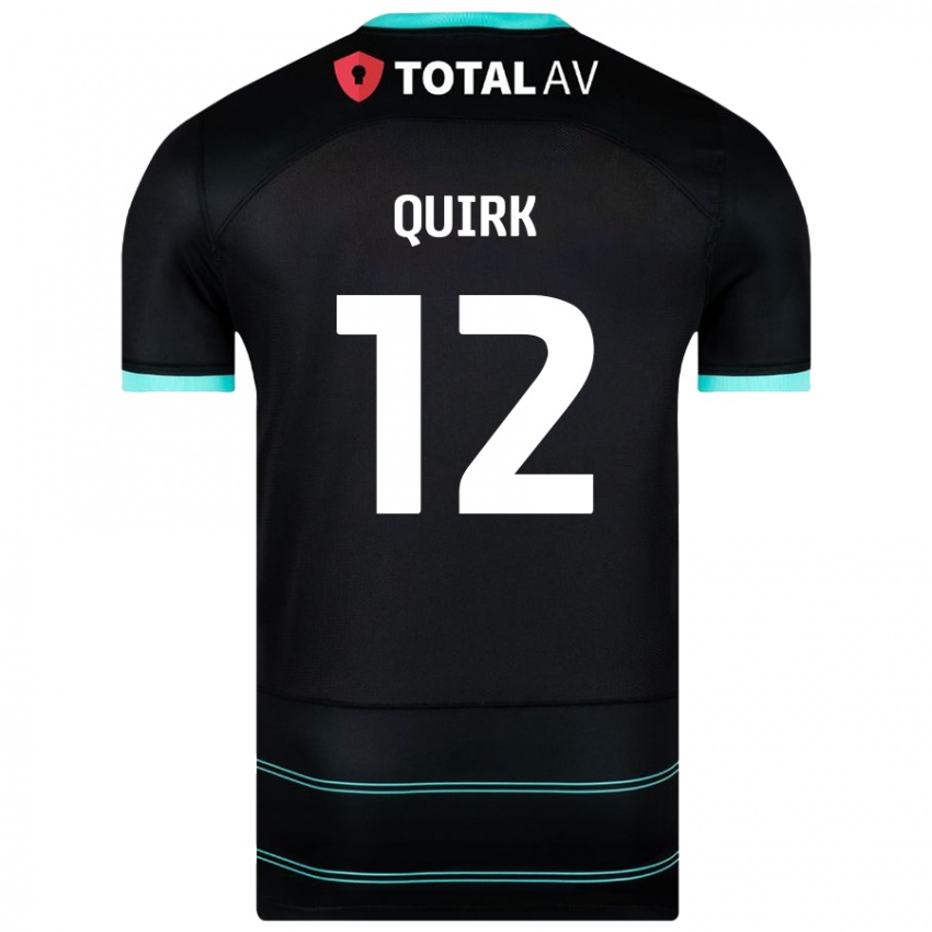 Kinder Sophie Quirk #12 Schwarz Auswärtstrikot Trikot 2024/25 T-Shirt Österreich