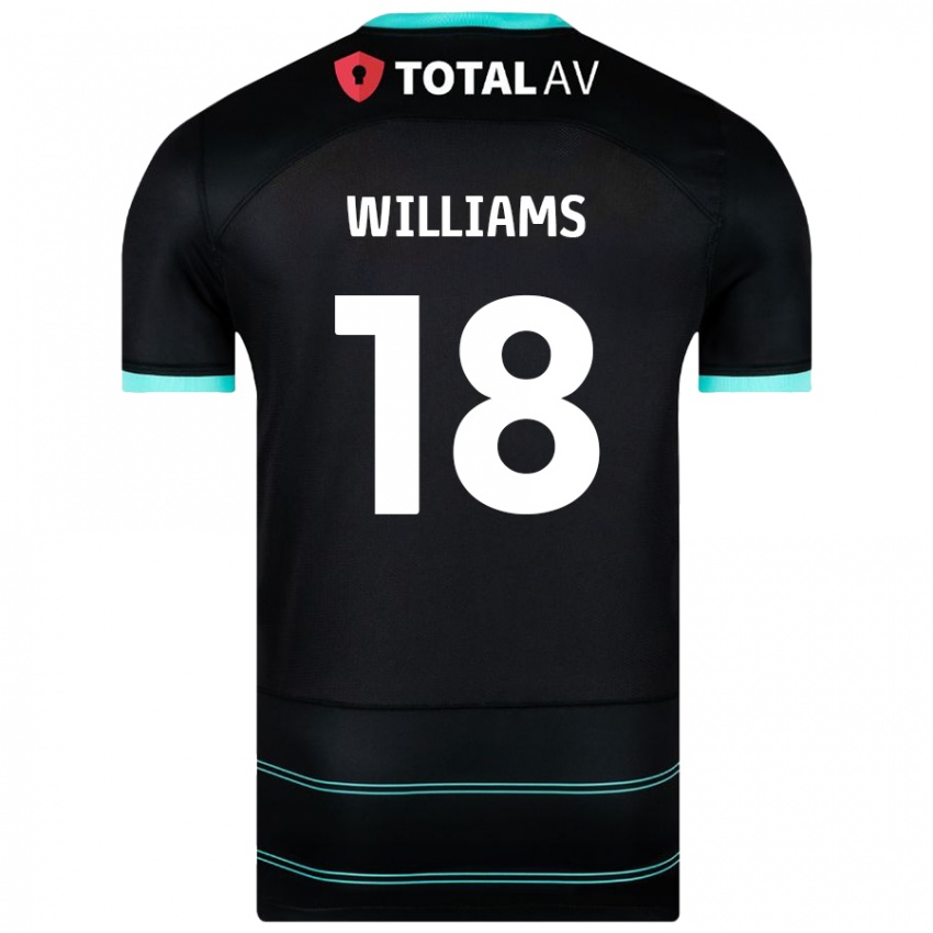 Kinder Scarlett Williams #18 Schwarz Auswärtstrikot Trikot 2024/25 T-Shirt Österreich