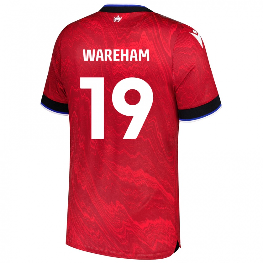 Kinder Jayden Wareham #19 Rot Schwarz Auswärtstrikot Trikot 2024/25 T-Shirt Österreich