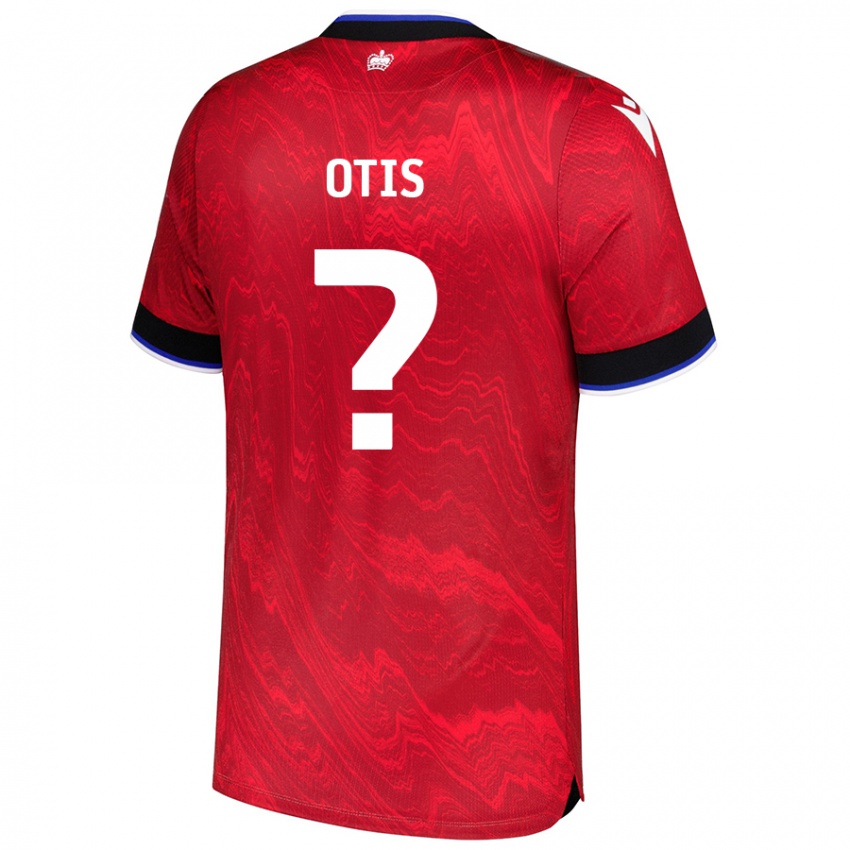 Kinder Lewis Otis #0 Rot Schwarz Auswärtstrikot Trikot 2024/25 T-Shirt Österreich