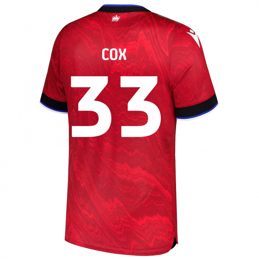 Kinder Bella Cox #33 Rot Schwarz Auswärtstrikot Trikot 2024/25 T-Shirt Österreich