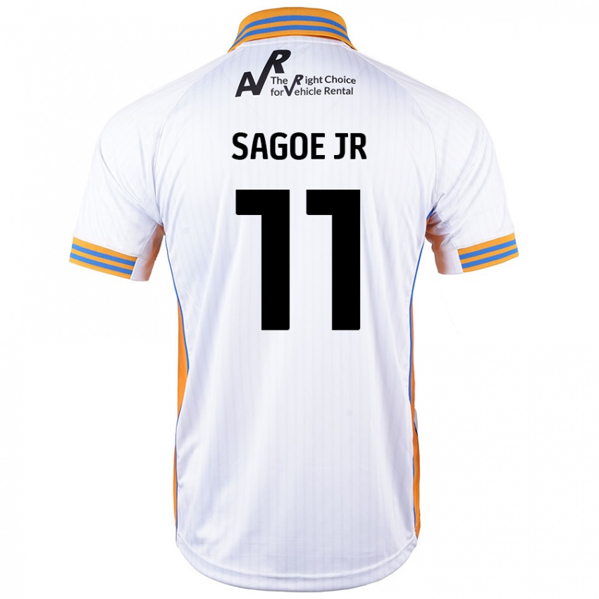 Kinder Charles Sagoe Jr #11 Weiß Auswärtstrikot Trikot 2024/25 T-Shirt Österreich