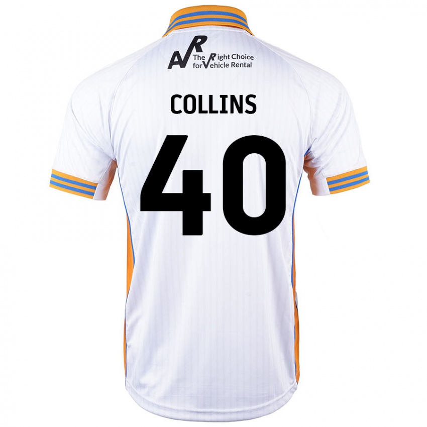 Kinder Jude Collins #40 Weiß Auswärtstrikot Trikot 2024/25 T-Shirt Österreich