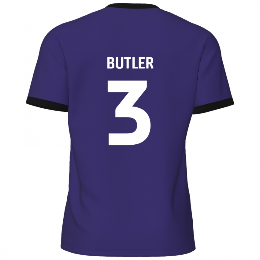 Kinder Dan Butler #3 Lila Auswärtstrikot Trikot 2024/25 T-Shirt Österreich