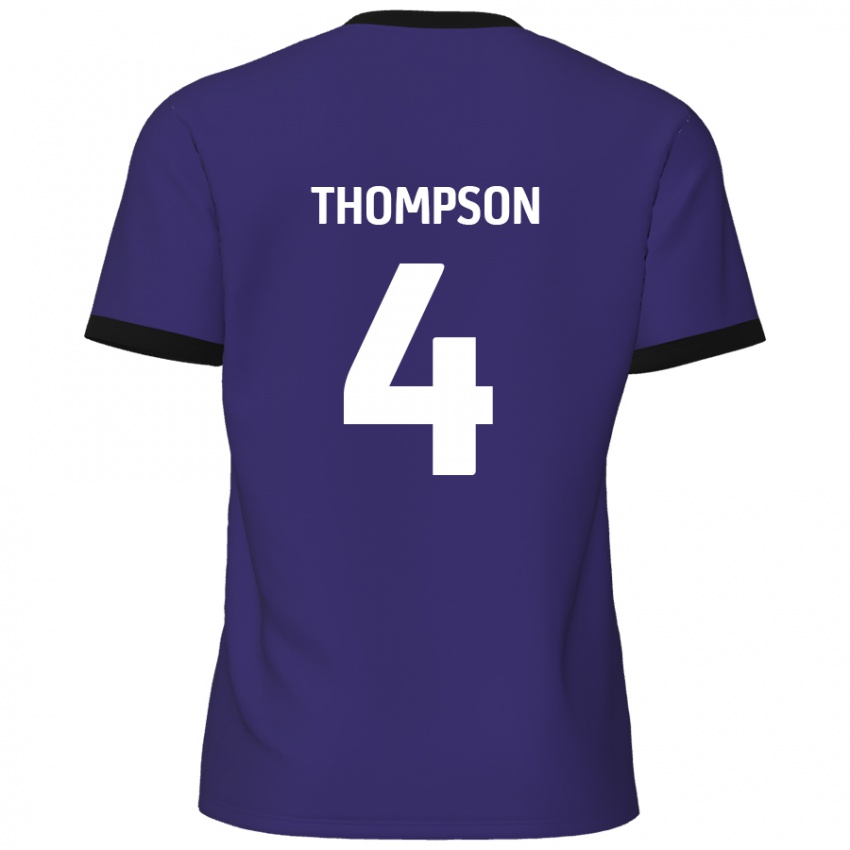 Kinder Nathan Thompson #4 Lila Auswärtstrikot Trikot 2024/25 T-Shirt Österreich