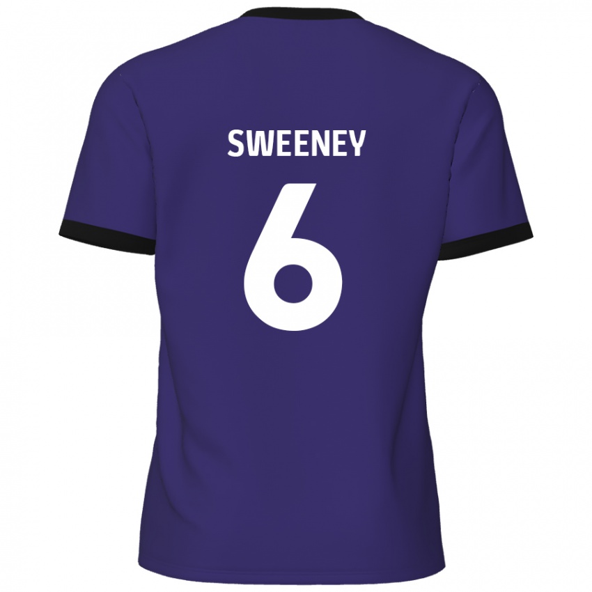 Kinder Dan Sweeney #6 Lila Auswärtstrikot Trikot 2024/25 T-Shirt Österreich