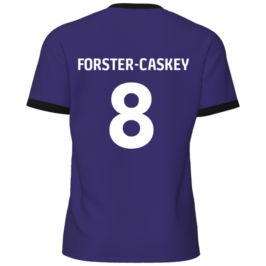 Kinder Jake Forster-Caskey #8 Lila Auswärtstrikot Trikot 2024/25 T-Shirt Österreich