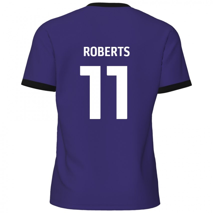 Kinder Jordan Roberts #11 Lila Auswärtstrikot Trikot 2024/25 T-Shirt Österreich