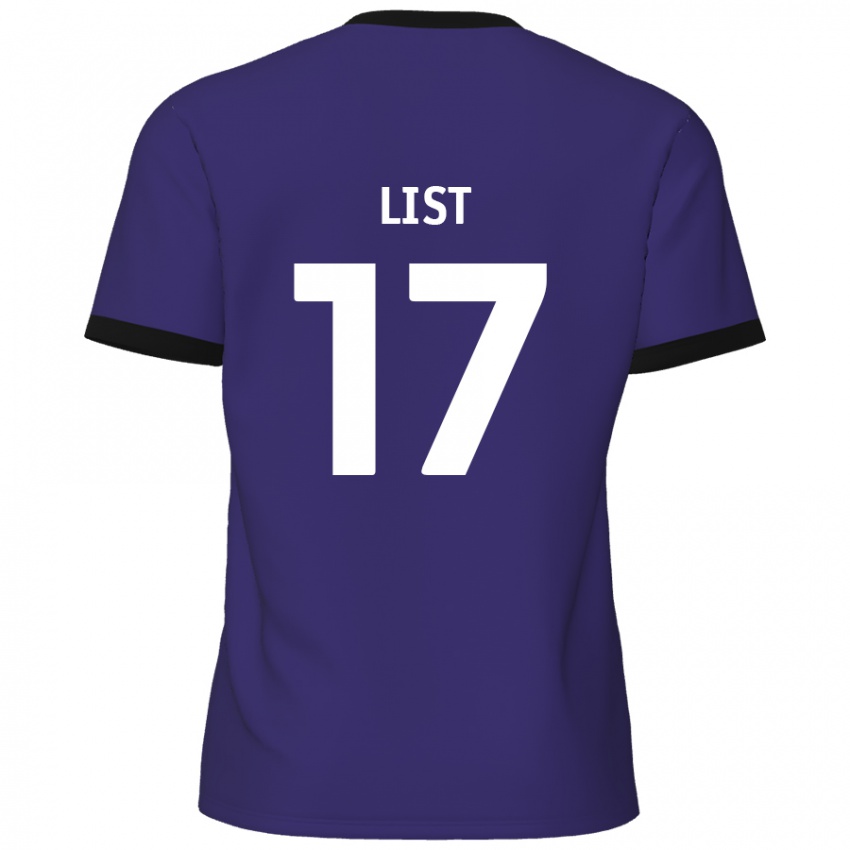 Kinder Elliott List #17 Lila Auswärtstrikot Trikot 2024/25 T-Shirt Österreich