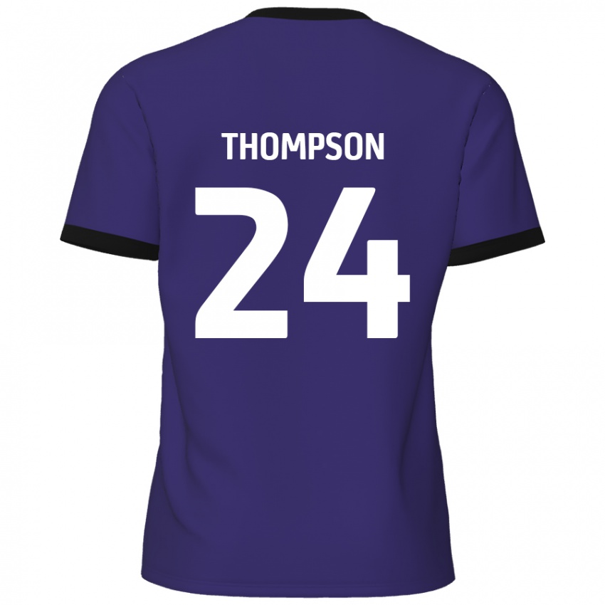 Kinder Ben Thompson #24 Lila Auswärtstrikot Trikot 2024/25 T-Shirt Österreich