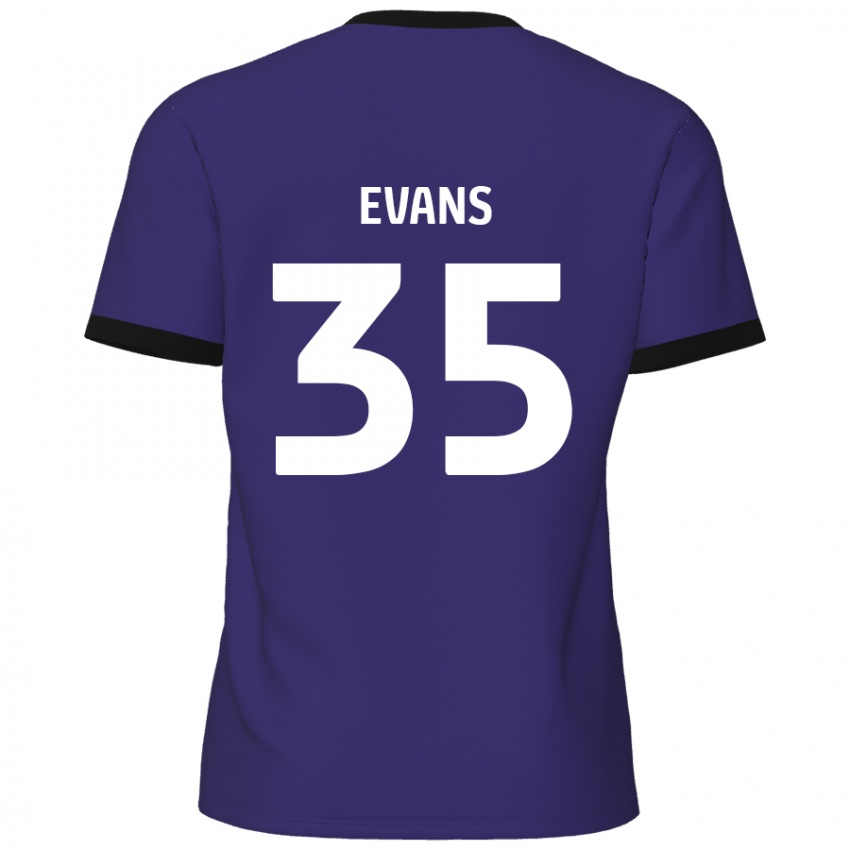 Kinder Makise Evans #35 Lila Auswärtstrikot Trikot 2024/25 T-Shirt Österreich