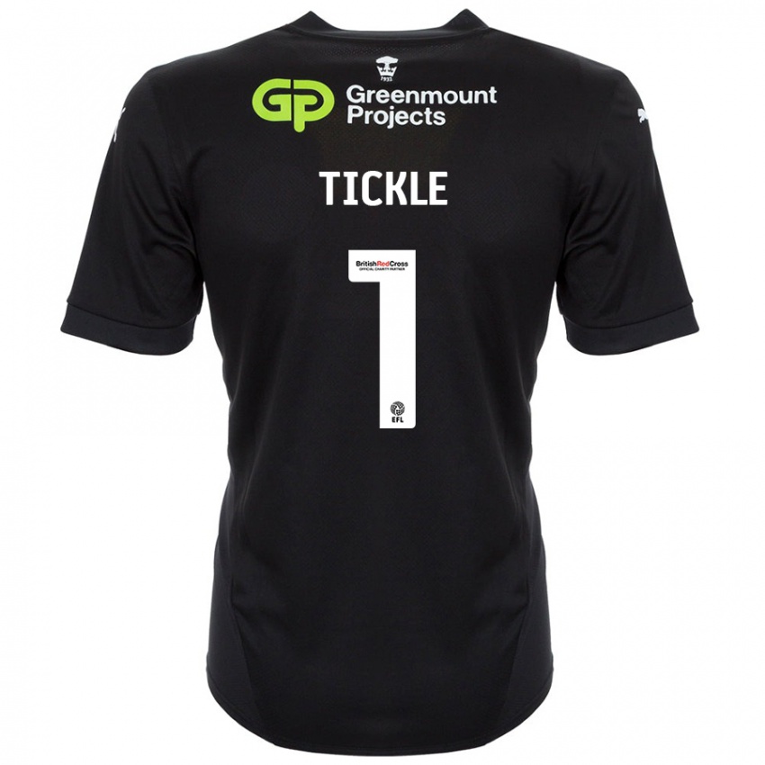 Kinder Sam Tickle #1 Schwarz Auswärtstrikot Trikot 2024/25 T-Shirt Österreich