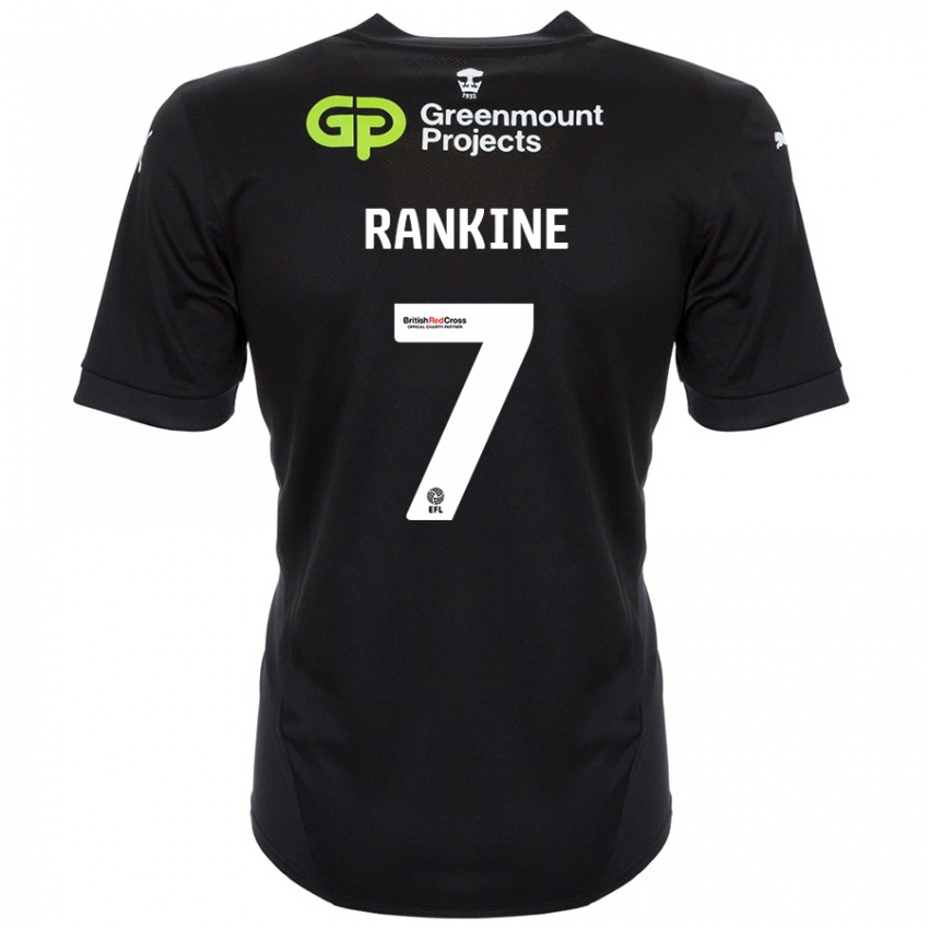 Kinder Dion Rankine #7 Schwarz Auswärtstrikot Trikot 2024/25 T-Shirt Österreich