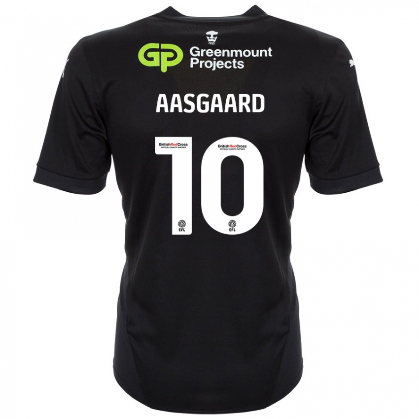 Kinder Thelo Aasgaard #10 Schwarz Auswärtstrikot Trikot 2024/25 T-Shirt Österreich