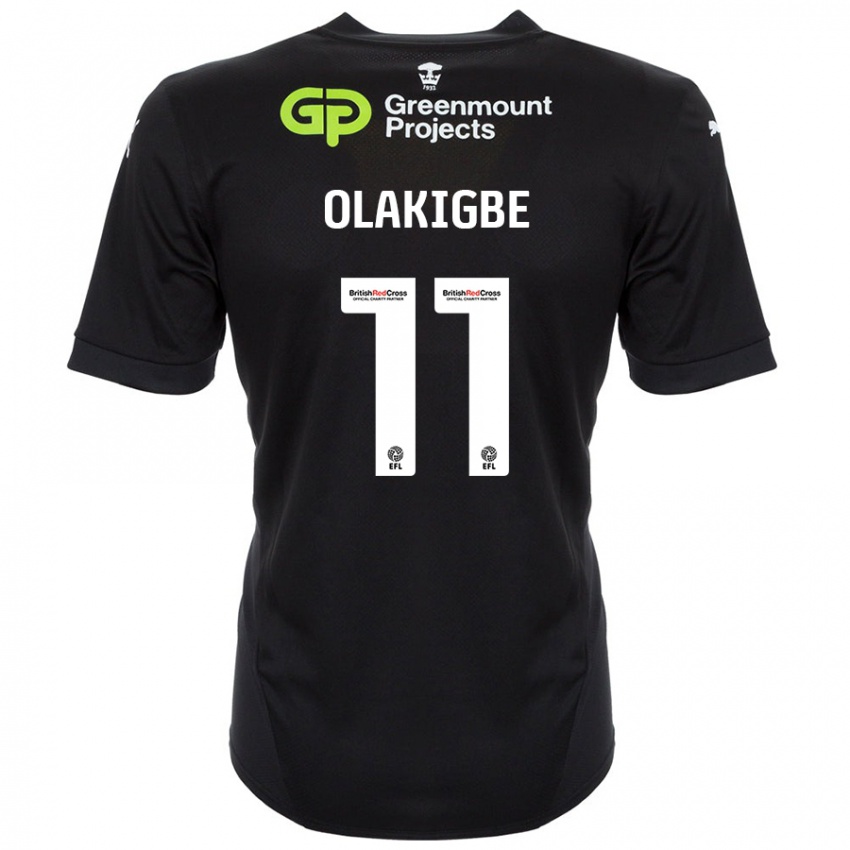 Kinder Michael Olakigbe #11 Schwarz Auswärtstrikot Trikot 2024/25 T-Shirt Österreich