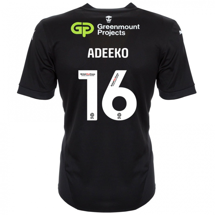 Kinder Baba Adeeko #16 Schwarz Auswärtstrikot Trikot 2024/25 T-Shirt Österreich