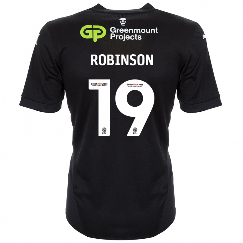 Kinder Luke Robinson #19 Schwarz Auswärtstrikot Trikot 2024/25 T-Shirt Österreich