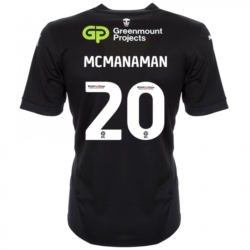 Kinder Callum Mcmanaman #20 Schwarz Auswärtstrikot Trikot 2024/25 T-Shirt Österreich