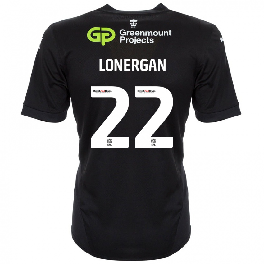 Kinder Andy Lonergan #22 Schwarz Auswärtstrikot Trikot 2024/25 T-Shirt Österreich