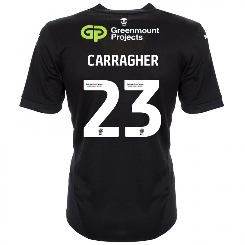 Kinder James Carragher #23 Schwarz Auswärtstrikot Trikot 2024/25 T-Shirt Österreich