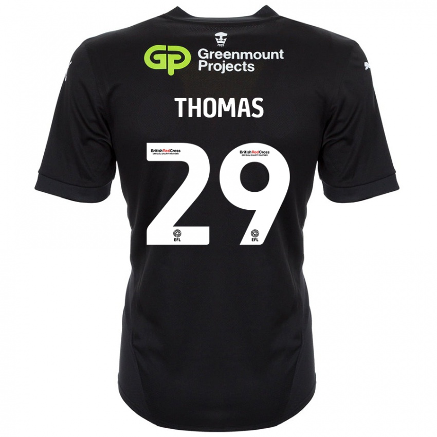 Kinder Silko Thomas #29 Schwarz Auswärtstrikot Trikot 2024/25 T-Shirt Österreich