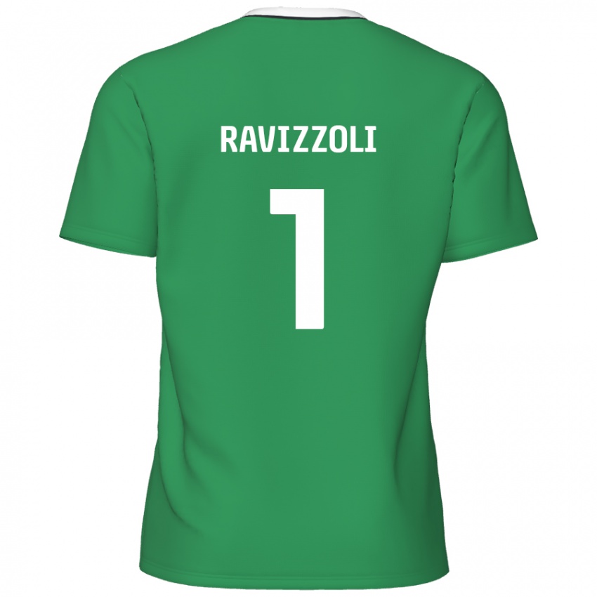 Kinder Franco Ravizzoli #1 Grün Weiße Streifen Auswärtstrikot Trikot 2024/25 T-Shirt Österreich