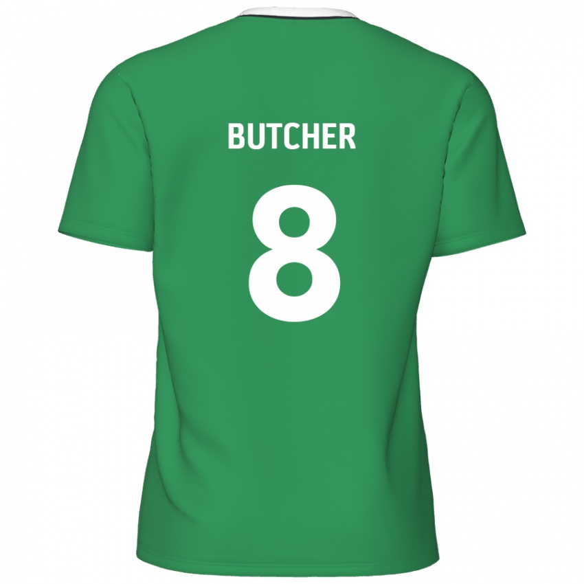 Kinder Matt Butcher #8 Grün Weiße Streifen Auswärtstrikot Trikot 2024/25 T-Shirt Österreich