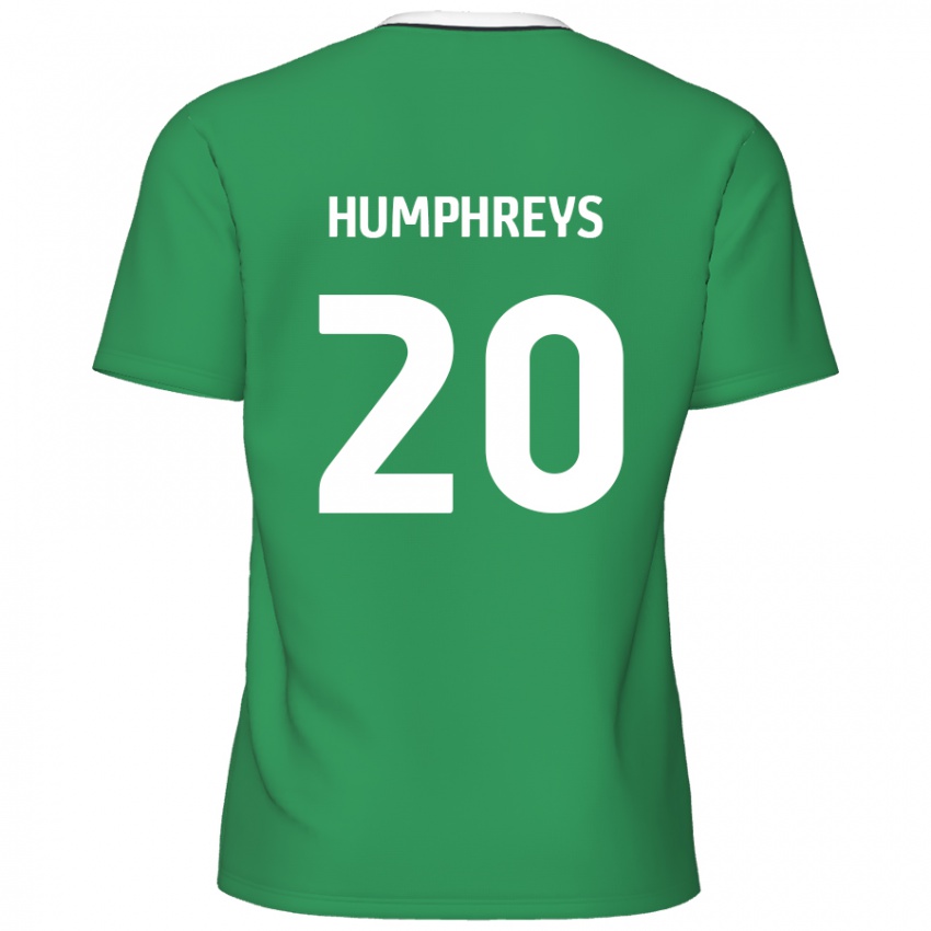 Kinder Cameron Humphreys #20 Grün Weiße Streifen Auswärtstrikot Trikot 2024/25 T-Shirt Österreich