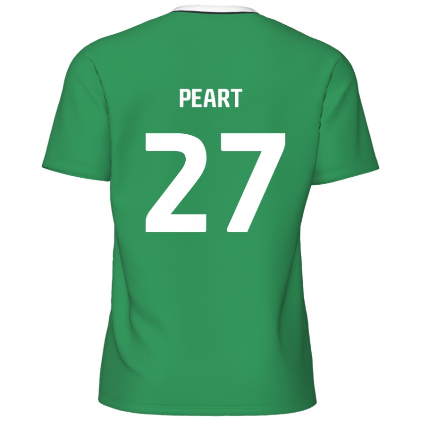 Kinder Brody Peart #27 Grün Weiße Streifen Auswärtstrikot Trikot 2024/25 T-Shirt Österreich