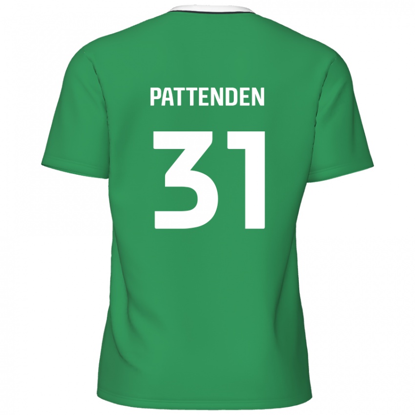 Kinder Jasper Pattenden #31 Grün Weiße Streifen Auswärtstrikot Trikot 2024/25 T-Shirt Österreich