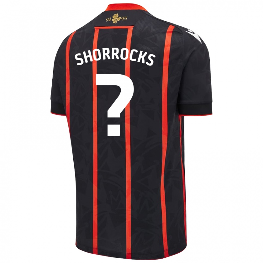 Kinder Jackson Shorrocks #0 Schwarz Rot Auswärtstrikot Trikot 2024/25 T-Shirt Österreich