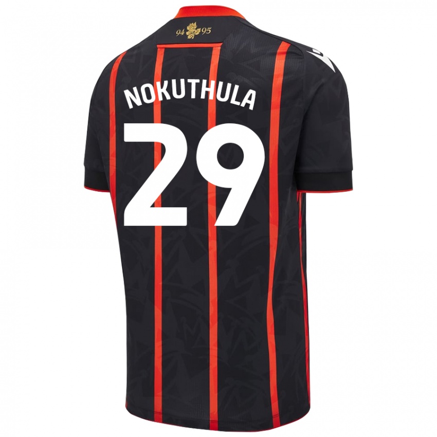 Kinder Faith Nokuthula #29 Schwarz Rot Auswärtstrikot Trikot 2024/25 T-Shirt Österreich