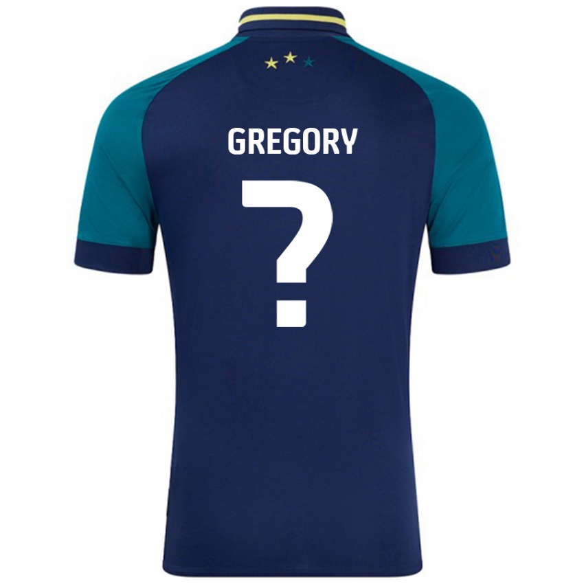 Kinder Anthony Gregory #0 Marine Dunkelgrün Auswärtstrikot Trikot 2024/25 T-Shirt Österreich