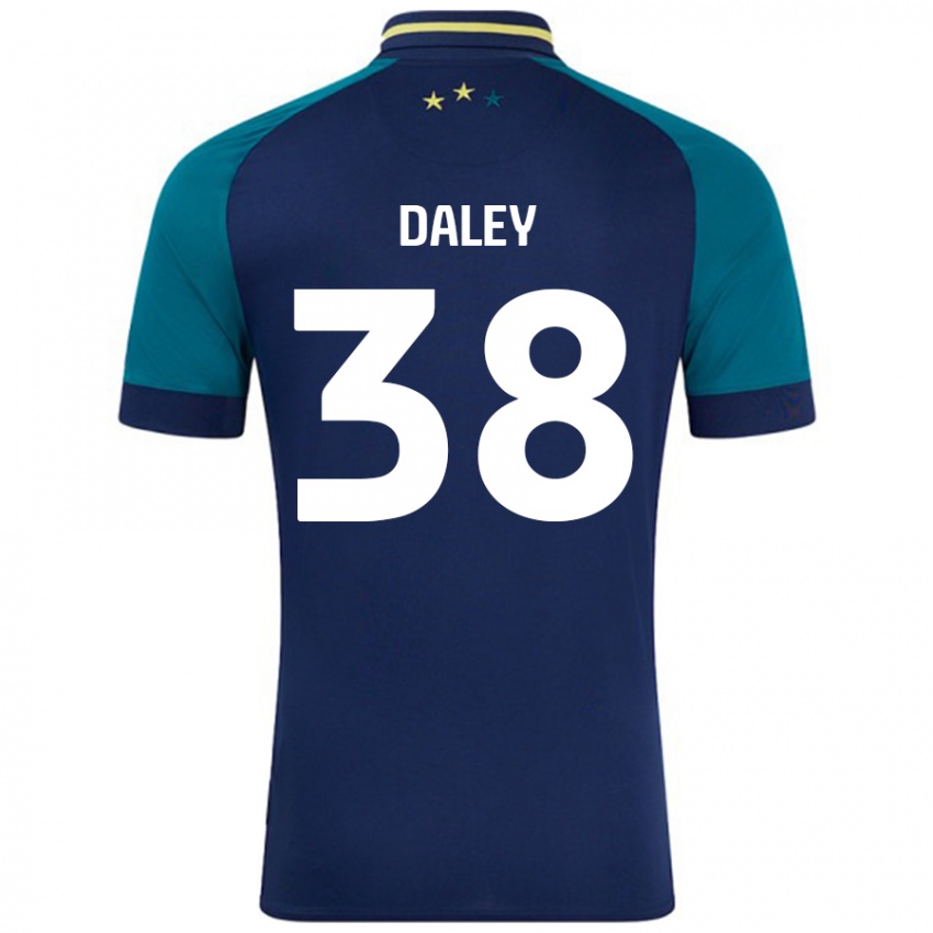 Kinder Luke Daley #38 Marine Dunkelgrün Auswärtstrikot Trikot 2024/25 T-Shirt Österreich