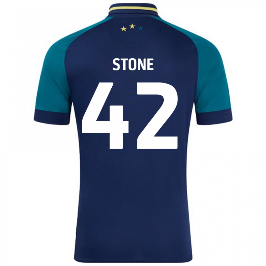 Kinder Michael Stone #42 Marine Dunkelgrün Auswärtstrikot Trikot 2024/25 T-Shirt Österreich