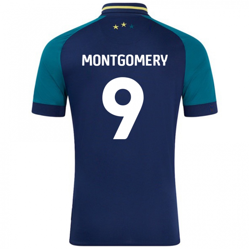 Kinder Ria Montgomery #9 Marine Dunkelgrün Auswärtstrikot Trikot 2024/25 T-Shirt Österreich