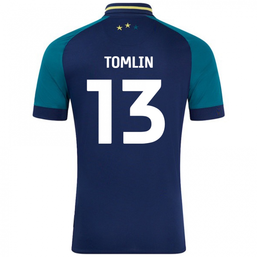 Kinder Phoebe Tomlin #13 Marine Dunkelgrün Auswärtstrikot Trikot 2024/25 T-Shirt Österreich