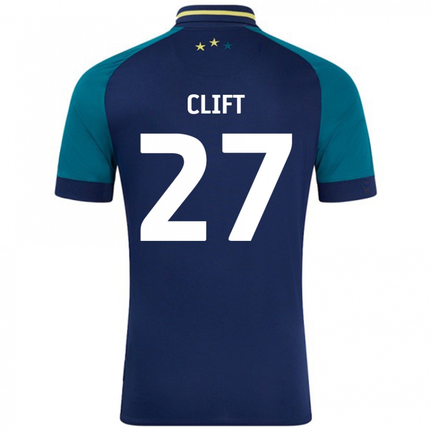 Kinder Cassidy Clift #27 Marine Dunkelgrün Auswärtstrikot Trikot 2024/25 T-Shirt Österreich