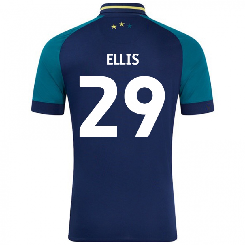 Kinder Molly Ellis #29 Marine Dunkelgrün Auswärtstrikot Trikot 2024/25 T-Shirt Österreich