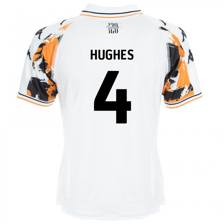 Kinder Charlie Hughes #4 Weiß Auswärtstrikot Trikot 2024/25 T-Shirt Österreich