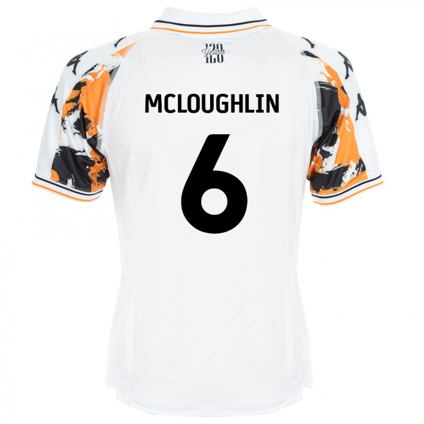 Kinder Sean Mcloughlin #6 Weiß Auswärtstrikot Trikot 2024/25 T-Shirt Österreich