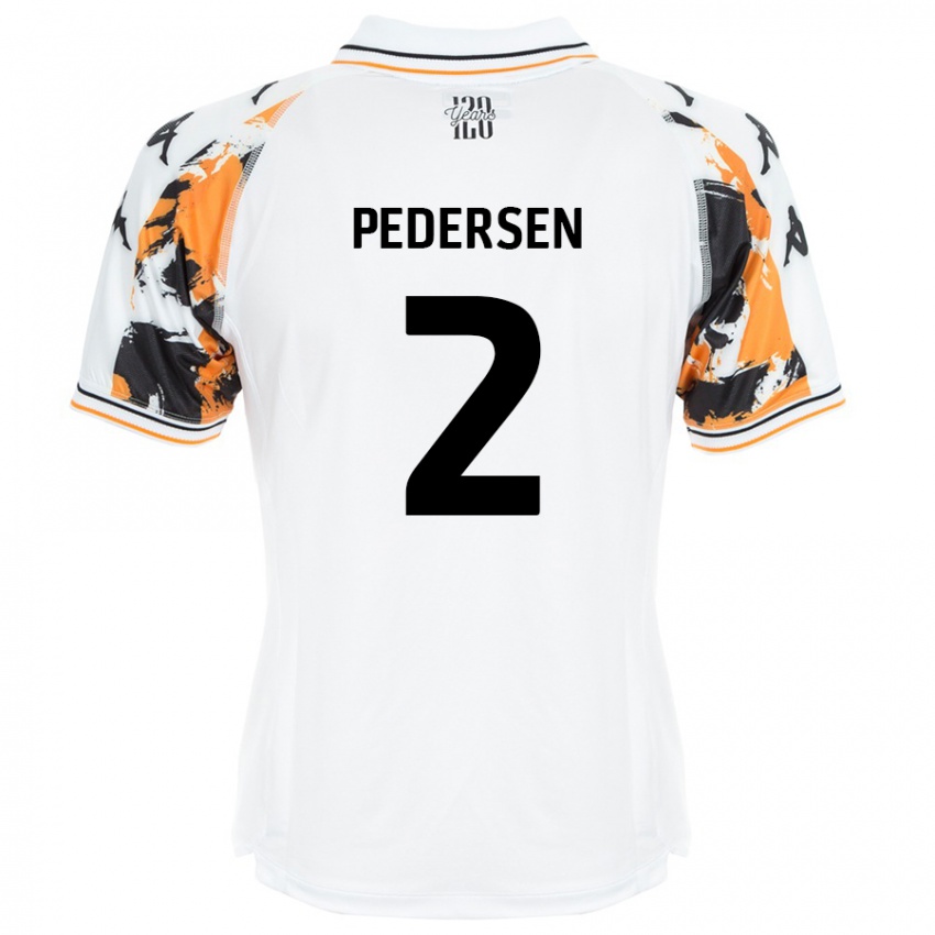 Kinder Eden Pedersen #2 Weiß Auswärtstrikot Trikot 2024/25 T-Shirt Österreich