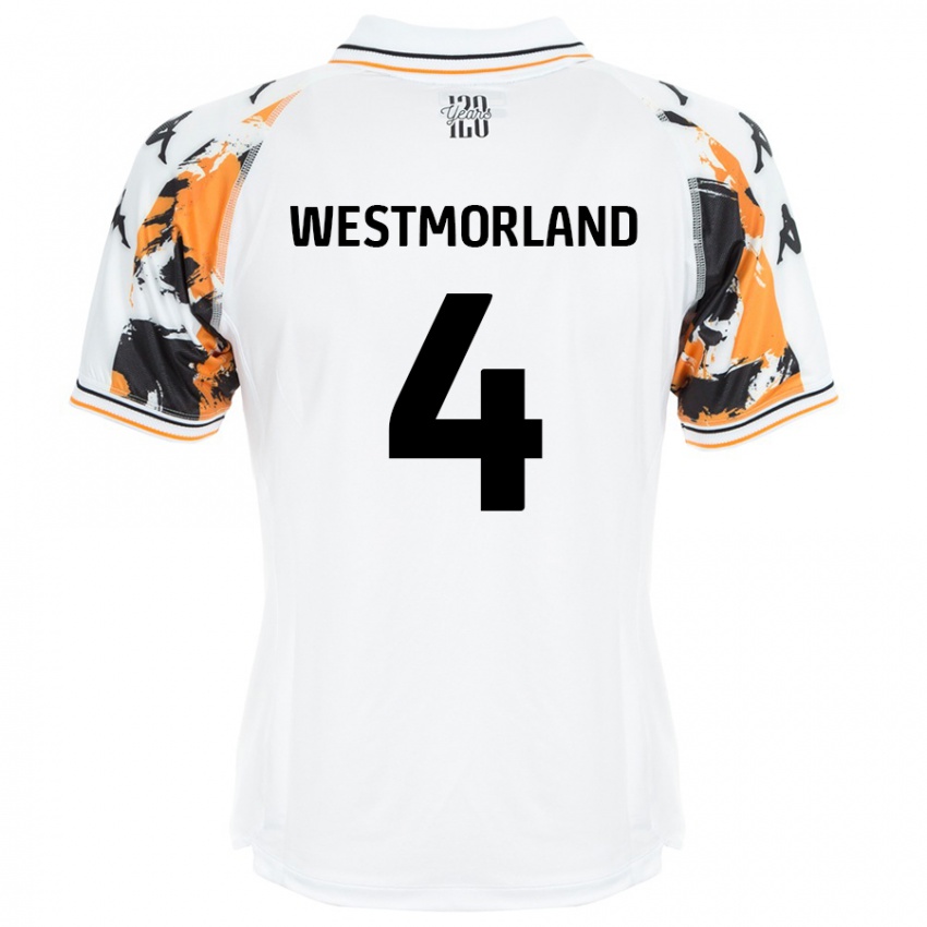 Kinder Emma Westmorland #4 Weiß Auswärtstrikot Trikot 2024/25 T-Shirt Österreich