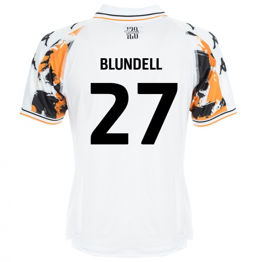 Kinder Maddie Blundell #27 Weiß Auswärtstrikot Trikot 2024/25 T-Shirt Österreich