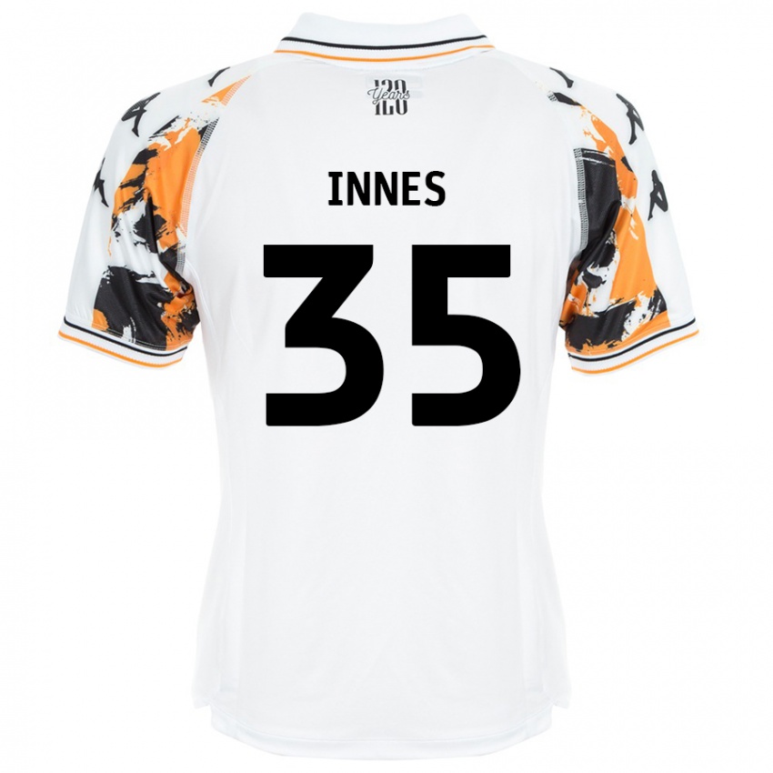 Kinder Emma Innes #35 Weiß Auswärtstrikot Trikot 2024/25 T-Shirt Österreich