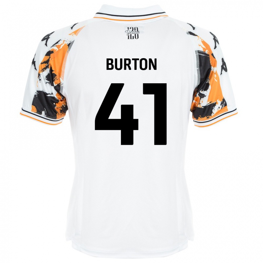 Kinder Jess Burton #41 Weiß Auswärtstrikot Trikot 2024/25 T-Shirt Österreich