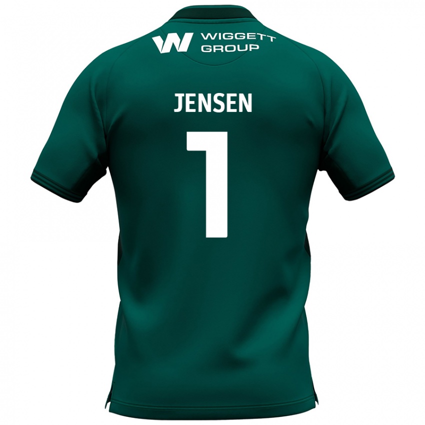 Kinder Lukas Jensen #1 Grün Auswärtstrikot Trikot 2024/25 T-Shirt Österreich