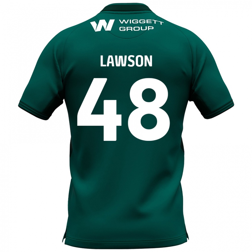 Kinder Sha'mar Lawson #48 Grün Auswärtstrikot Trikot 2024/25 T-Shirt Österreich