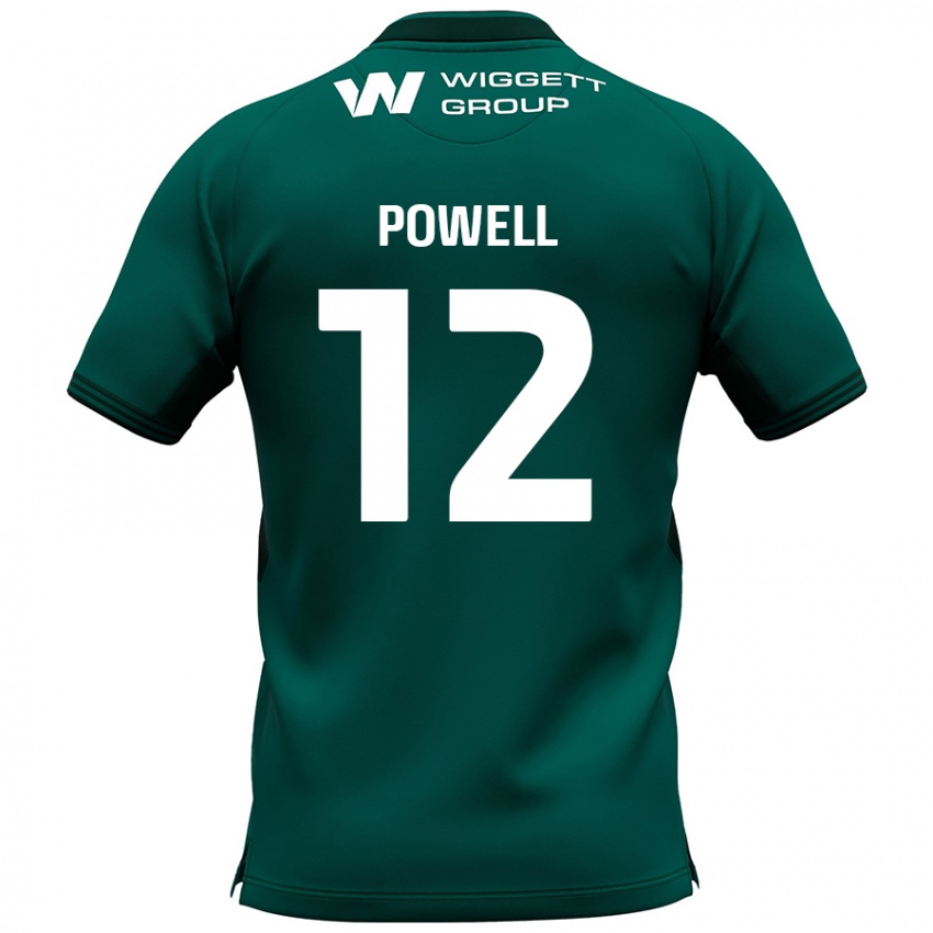 Kinder Beth Powell #12 Grün Auswärtstrikot Trikot 2024/25 T-Shirt Österreich